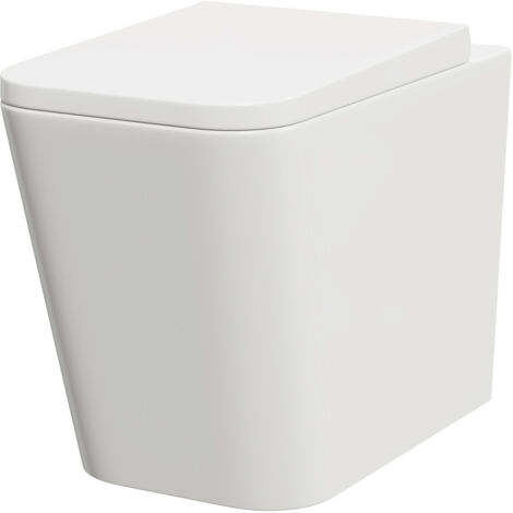 Wholesale Domestic Darnley Square Back to Wall Toilet Pan with Soft Close Toilet Seat