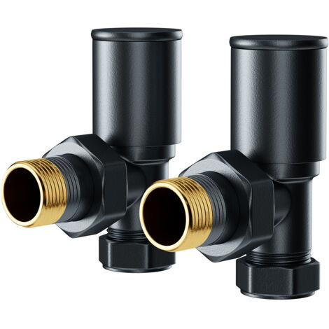 Wholesale Domestic Dias Anthracite Round Angled Radiator Valves