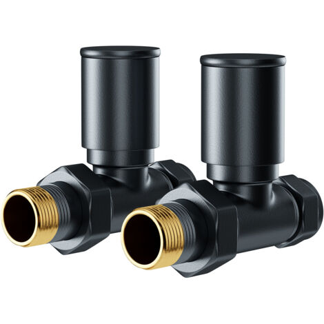 Wholesale Domestic Dias Anthracite Round Straight Radiator Valves