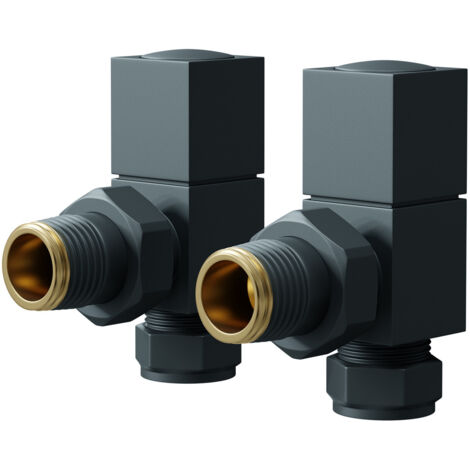 Wholesale Domestic Dias Anthracite Square Angled Radiator Valves