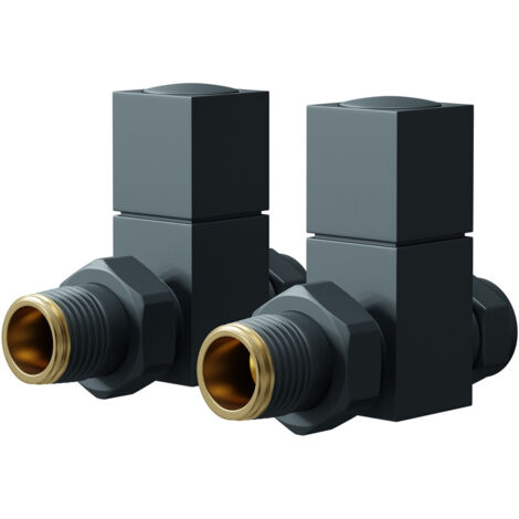 Wholesale Domestic Dias Anthracite Square Straight Radiator Valves