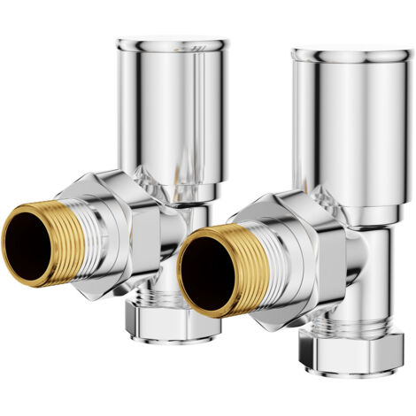 Wholesale Domestic Dias Chrome Round Angled Radiator Valves