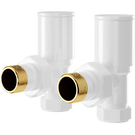 Wholesale Domestic Dias White Round Angled Radiator Valves