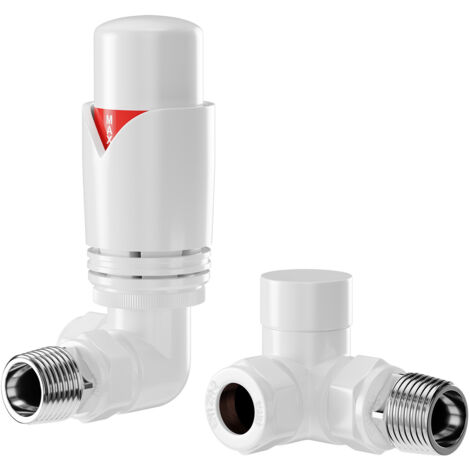 Wholesale Domestic Dias White Thermostatic Corner Radiator Valves