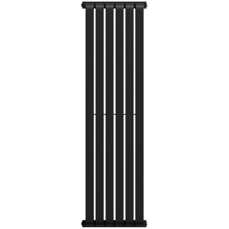 Wholesale Domestic Empire Colore Matt Black 1200mm x 340mm Vertical Double Panel Radiator