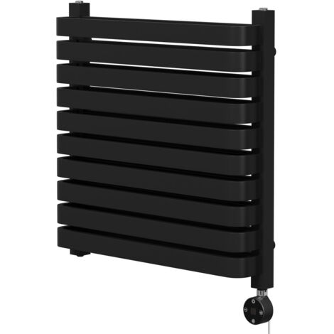 Wholesale Domestic Empire Colore Matt Black 600mm x 600mm Vertical Digital Thermostatic Electric Double Panel Radiator