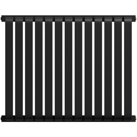 Wholesale Domestic Empire Colore Matt Black 600mm x 756mm Horizontal Single Panel Radiator