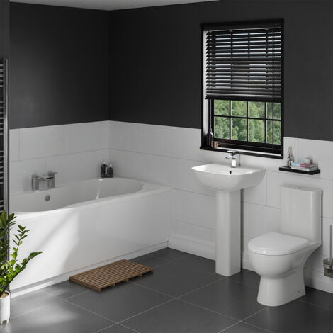 Wholesale Domestic Florida 1800mm Straight Bath Modern Bathroom Suite