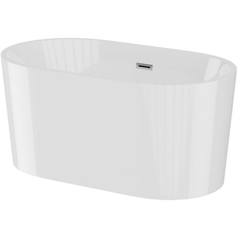 Wholesale Domestic Genoa Gloss White 1690mm x 800mm Double Ended Freestanding Bath with Waste