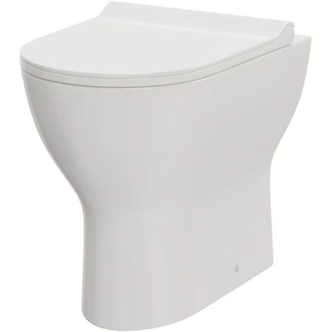 Wholesale Domestic Jubilee Rimless Short Projection Back to Wall Toilet Pan with Soft Close Toilet Seat