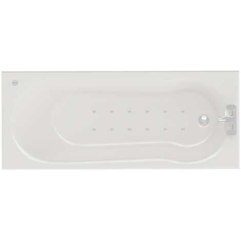Wholesale Domestic Keyhole 1700mm x 700mm 12 Jet Chrome Easifit Single Ended Spa Shower Bath