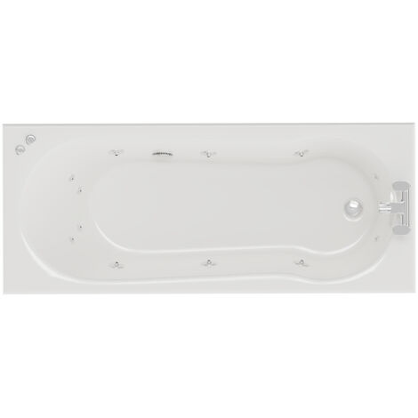Wholesale Domestic Keyhole 1700mm x 800mm 12 Jet Chrome V-Tec Single Ended Whirlpool Shower Bath