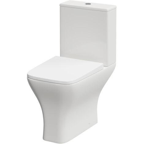 Wholesale Domestic Kingston Rimless Open Back Close Coupled Toilet with Soft Close Toilet Seat
