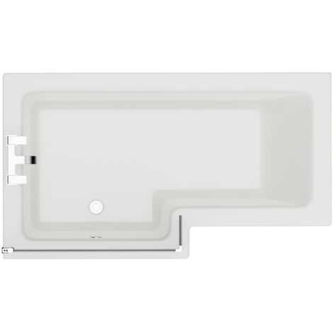Wholesale Domestic Loire 1500mm Left Hand L Shaped Shower Bath with Bath Screen and Front Bath Panel