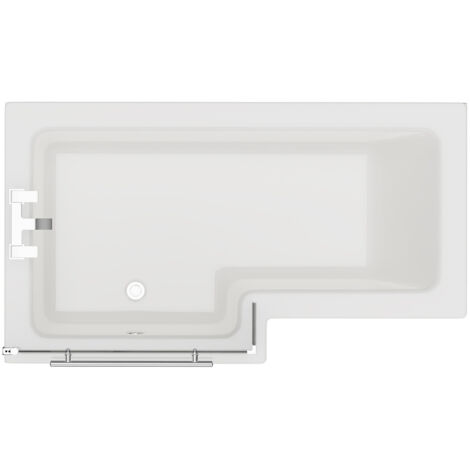 Wholesale Domestic Loire 1500mm Left Hand L Shaped Shower Bath with Towel Rail Bath Screen and Front Bath Panel