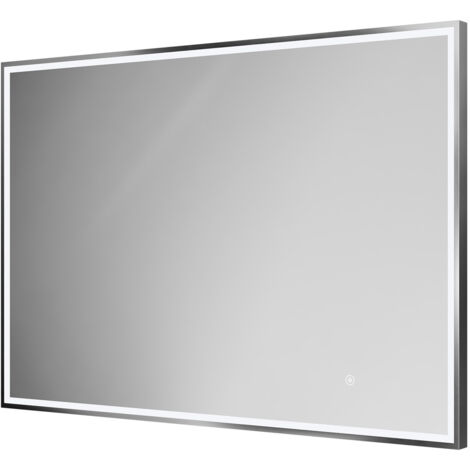 Wholesale Domestic Madison Polished Chrome 1000mm x 700mm Illuminated Dimmable LED Mirror with Demister and Touch Sensor
