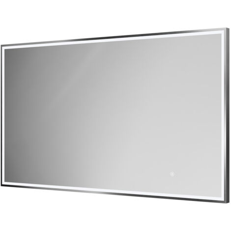 Wholesale Domestic Madison Polished Chrome 1200mm x 700mm Illuminated Dimmable LED Mirror with Demister and Touch Sensor