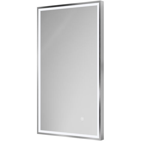 Wholesale Domestic Madison Polished Chrome 400mm x 700mm Illuminated Dimmable LED Mirror with Demister and Touch Sensor