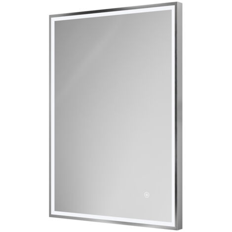 Wholesale Domestic Madison Polished Chrome 500mm x 700mm Illuminated Dimmable LED Mirror with Demister and Touch Sensor