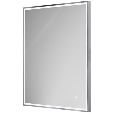 Wholesale Domestic Madison Polished Chrome 600mm x 800mm Illuminated Dimmable LED Mirror with Demister and Touch Sensor