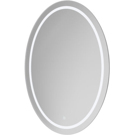 Wholesale Domestic Manele 600mm x 800mm Oval Illuminated Dimmable LED Mirror with Demister and Touch Sensor