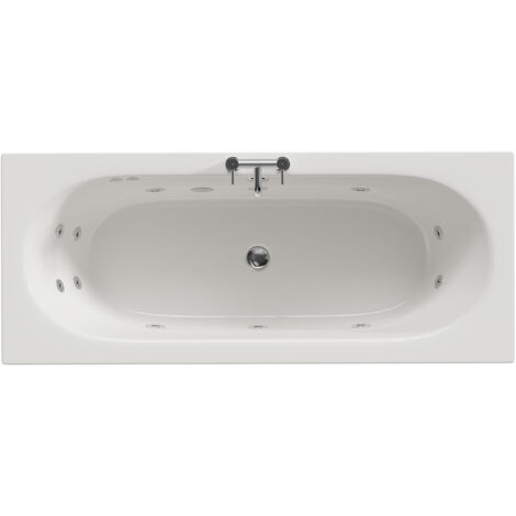 Wholesale Domestic Metropole 1700mm x 700mm 12 Jet Chrome Flat Jet Double Ended Whirlpool Bath