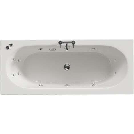 Wholesale Domestic Metropole 1700mm x 700mm 12 Jet Chrome V-Tec Double Ended Whirlpool Bath