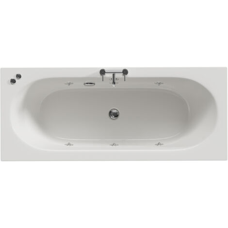 Wholesale Domestic Metropole 1700mm x 700mm 6 Jet Chrome V-Tec Double Ended Whirlpool Bath