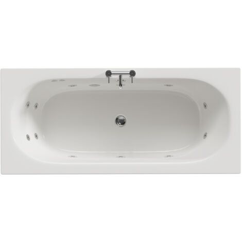 Wholesale Domestic Metropole 1700mm x 750mm 12 Jet Chrome Flat Jet Double Ended Whirlpool Bath