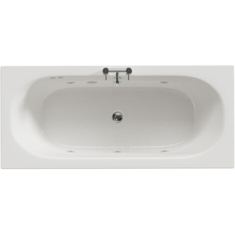 Wholesale Domestic Metropole 1700mm x 750mm 6 Jet Chrome Flat Jet Double Ended Whirlpool Bath