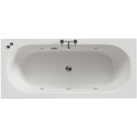 Wholesale Domestic Metropole 1700mm x 750mm 6 Jet Chrome V-Tec Double Ended Whirlpool Bath