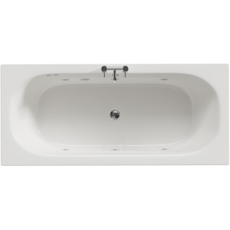 Wholesale Domestic Metropole 1800mm x 800mm 6 Jet Chrome Flat Jet Double Ended Whirlpool Bath