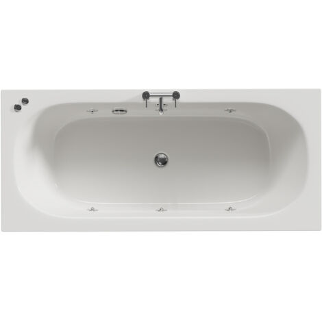 Wholesale Domestic Metropole 1800mm x 800mm 6 Jet Chrome V-Tec Double Ended Whirlpool Bath