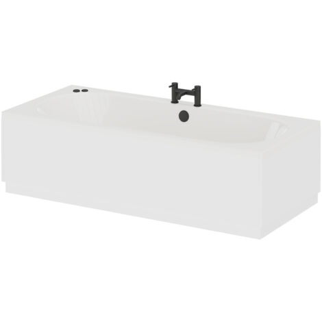 Wholesale Domestic Metropole 1800mm x 800mm 6 Jet Matt Black V-Tec Double Ended Whirlpool Bath
