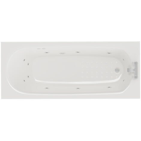 Wholesale Domestic Monte Carlo 1700mm x 700mm 12 Jet Chrome Flat Jet Textured Base Anti Slip Single Ended Whirlpool Bath
