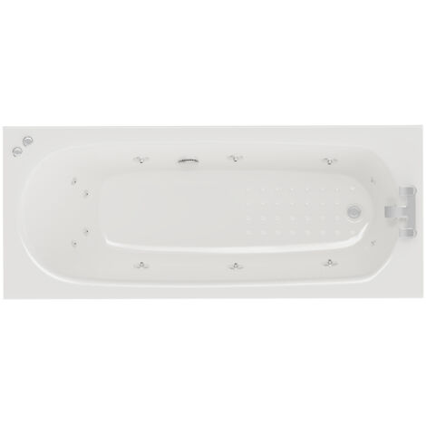 Wholesale Domestic Monte Carlo 1700mm x 700mm 12 Jet Chrome V-Tec Textured Base Anti Slip Single Ended Whirlpool Bath