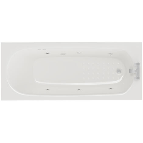 Wholesale Domestic Monte Carlo 1700mm x 700mm 6 Jet Chrome Flat Jet Textured Base Anti Slip Single Ended Whirlpool Bath