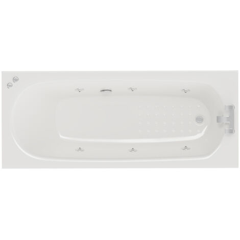 Wholesale Domestic Monte Carlo 1700mm x 700mm 6 Jet Chrome V-Tec Textured Base Anti Slip Single Ended Whirlpool Bath