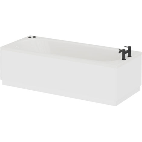 Wholesale Domestic Monte Carlo 1700mm x 700mm 6 Jet Matt Black V-Tec Textured Base Anti Slip Single Ended Whirlpool Bath
