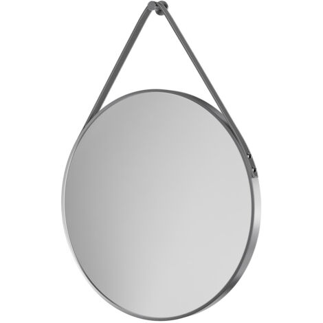Wholesale Domestic Oakmount Polished Chrome Frame with Silver Strap 600mm Round Mirror