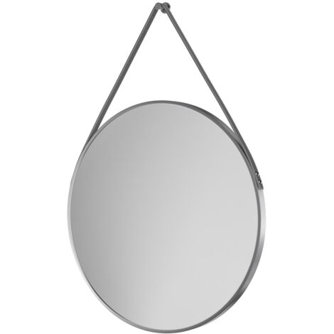 Wholesale Domestic Oakmount Polished Chrome Frame with Silver Strap 800mm Round Mirror