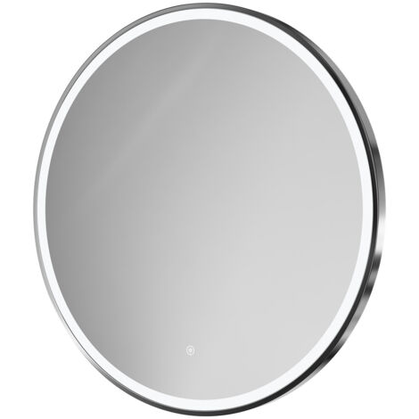 Wholesale Domestic Ozark Polished Chrome 800mm Round Illuminated Dimmable LED Mirror with Demister and Touch Sensor