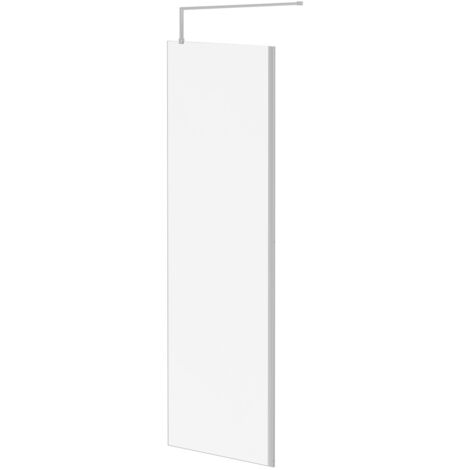 Wholesale Domestic Pacco 10mm Clear Glass Polished Chrome 2000mm x 700mm Walk In Shower Screen including Wall Channel and Support Bar