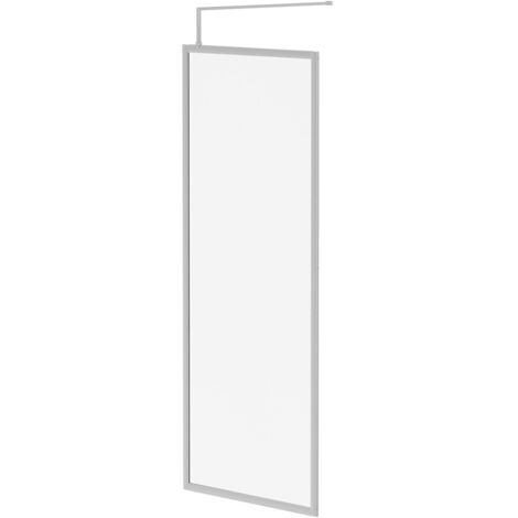 Wholesale Domestic Pacco 10mm Clear Glass Polished Chrome 2000mm x 800mm Fully Framed Walk In Shower Screen including Wall Channel and Support Bar