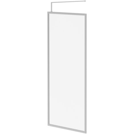 Wholesale Domestic Pacco 10mm Clear Glass Polished Chrome 2000mm x 900mm Fully Framed Walk In Shower Screen including Wall Channel and Support Bar