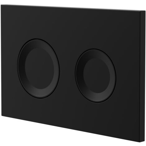 Wholesale Domestic Pavia Colore Matt Black Mechanical Dual Flush Plate with Round Buttons for Jesi Cistern