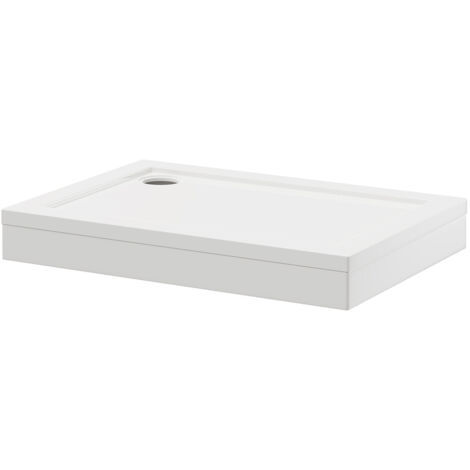 Wholesale Domestic Pearlstone 1000mm x 700mm x 40mm Rectangular Shower Tray and Plinth