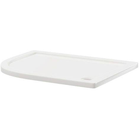 Wholesale Domestic Pearlstone 1000mm x 800mm x 40mm Left Hand Offset Quadrant Shower Tray