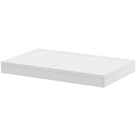Wholesale Domestic Pearlstone 1300mm x 800mm x 40mm Rectangular Shower Tray and Plinth