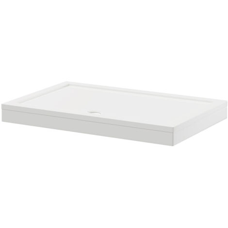 Wholesale Domestic Pearlstone 1400mm x 900mm x 40mm Rectangular Shower Tray and Plinth